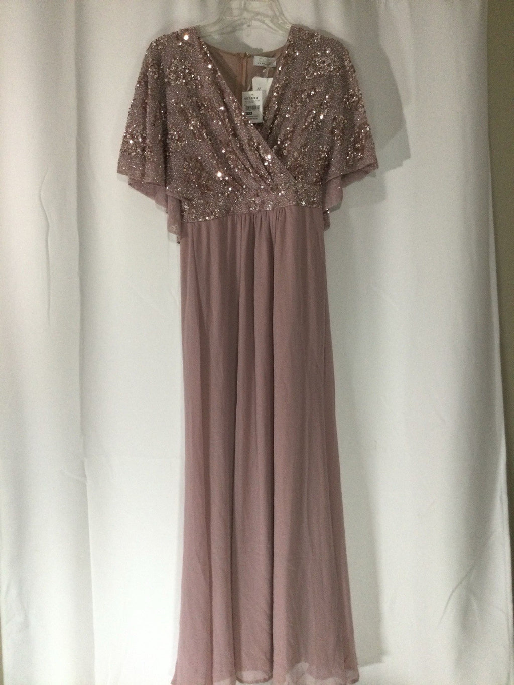 Quiz Pale Pink Sequin Occasion Dress US 8 NWT