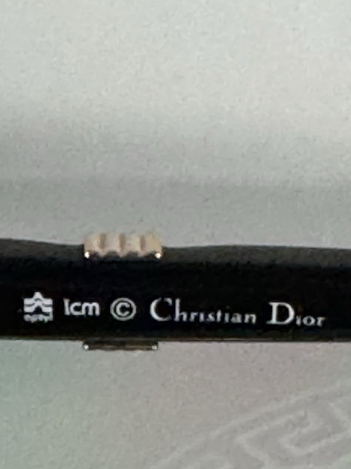 Christian Dior Rectangle Sunglasses Black Frame Brown Gradient Lenses