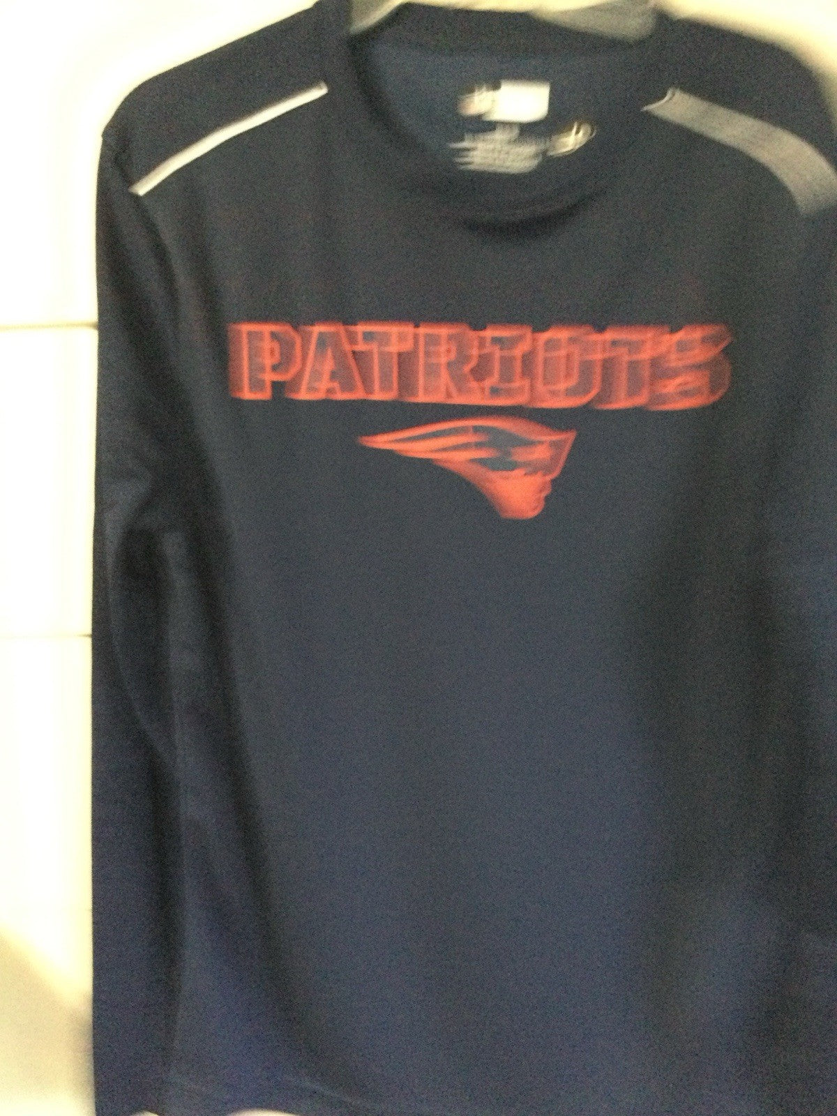 Team Apparel New England Patriots Long Sleeve Shirt Mens M Navy